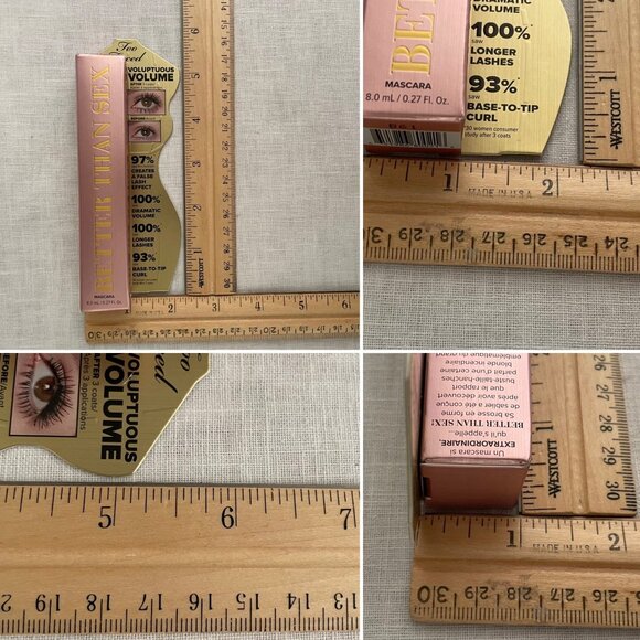 Too Faced Better Than Sex Black Mascara Full Size 0.27 Fl Oz - Picture 8 of 8